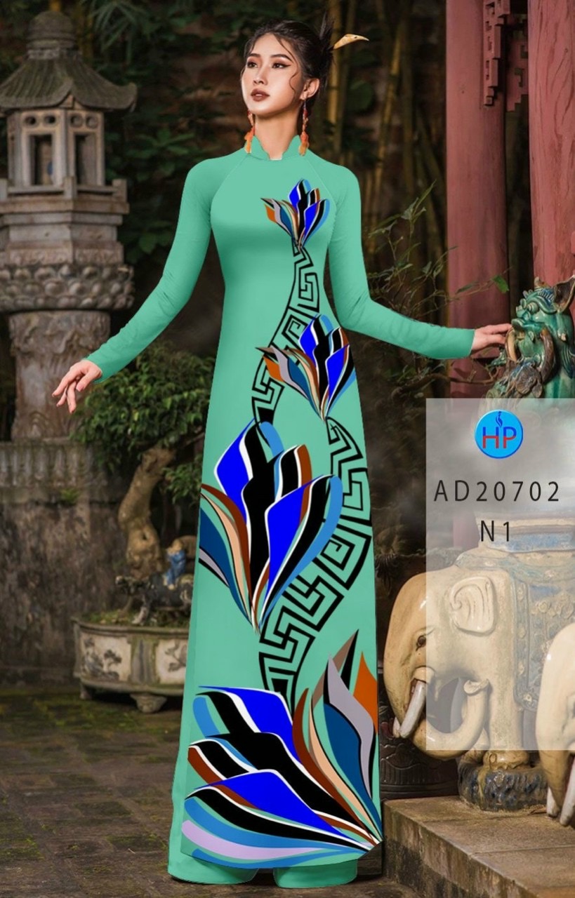 Vải áo dài hoa văn Ad 20702