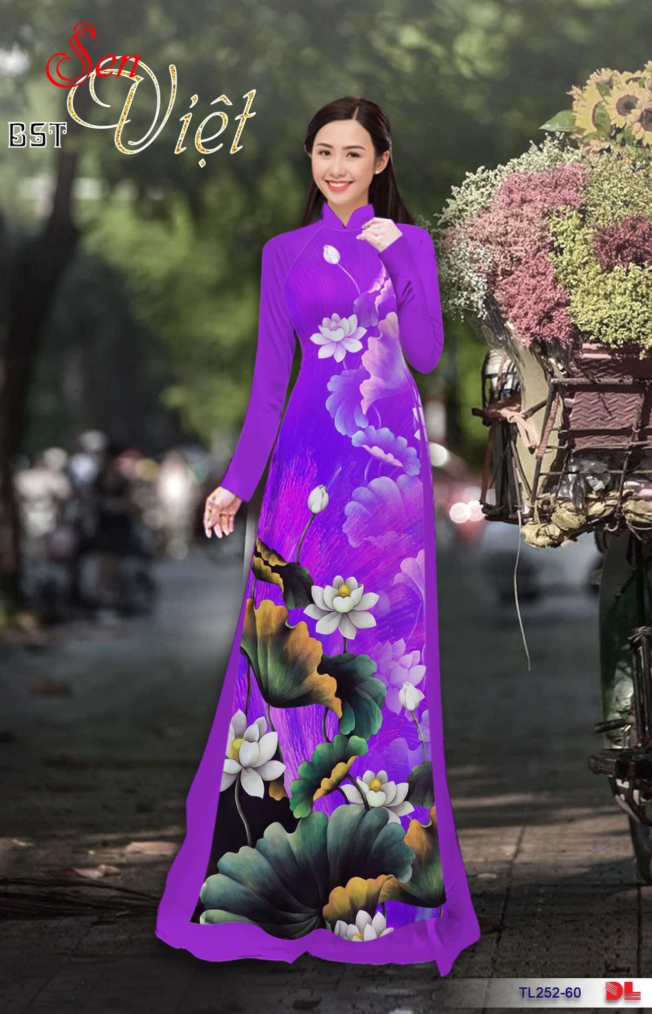 Vải áo dài hoa sen DLtl-252 - Ảnh 19