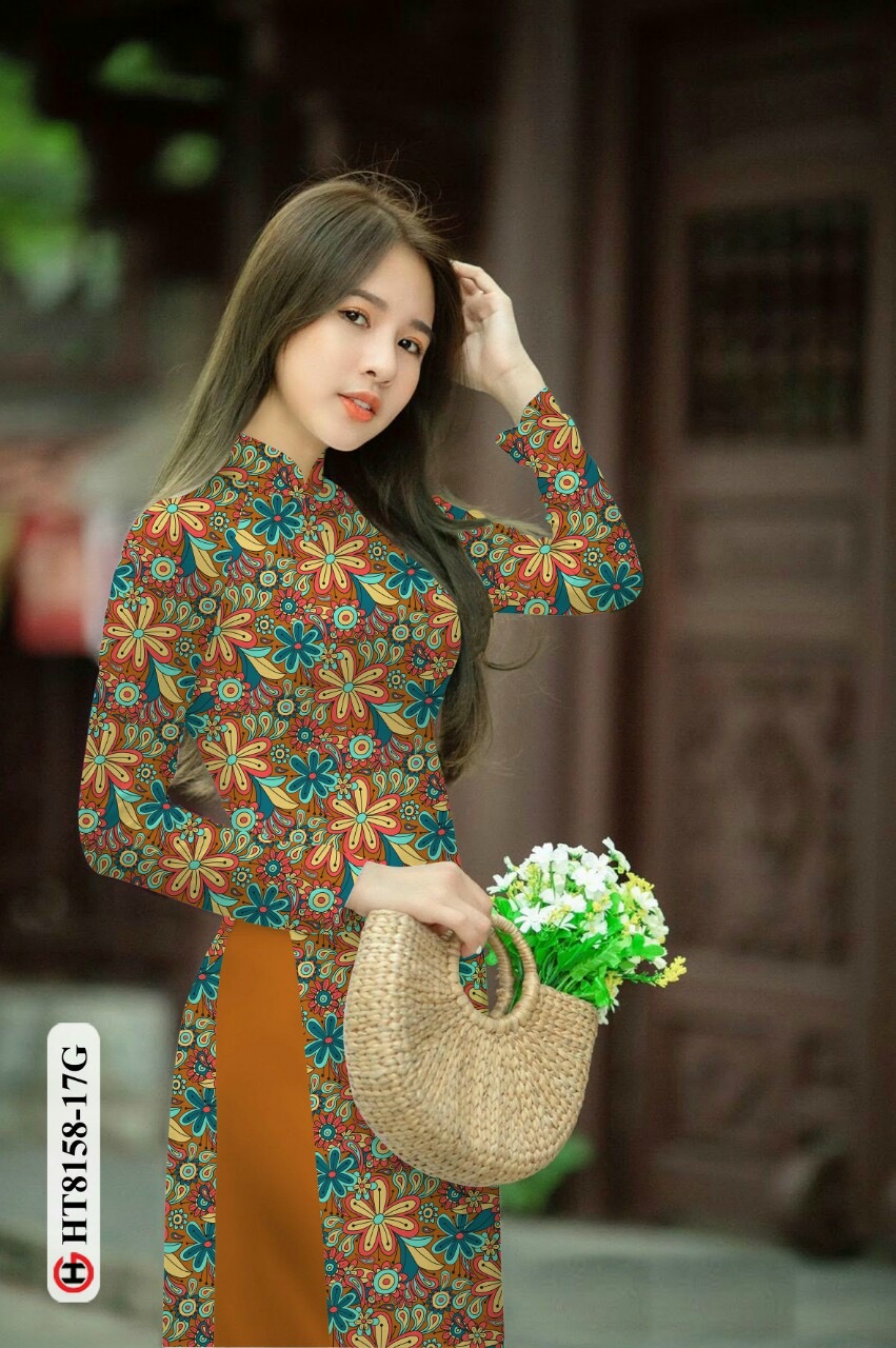 Vải áo dài hoa nguyên áo Ht8158 - Ảnh 9