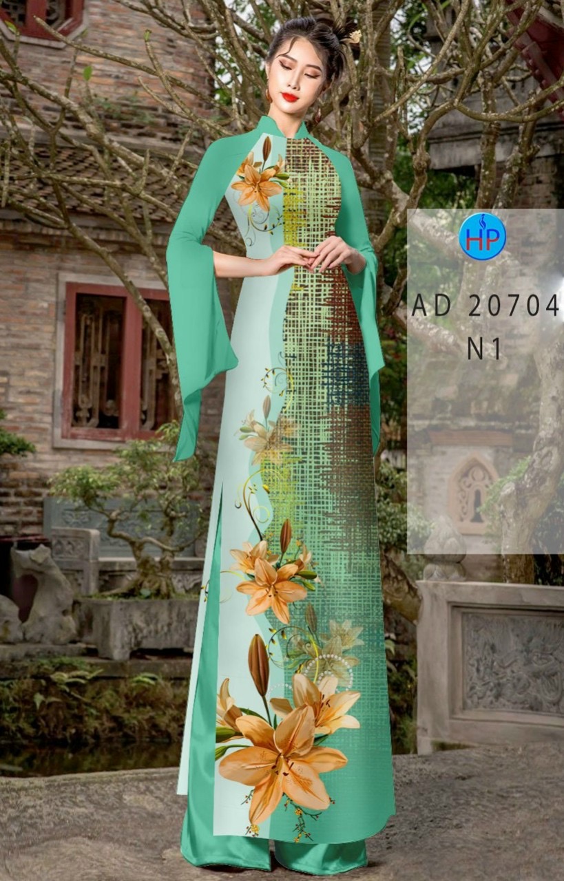 Vải áo dài hoa ly ad 20704 - Ảnh 15