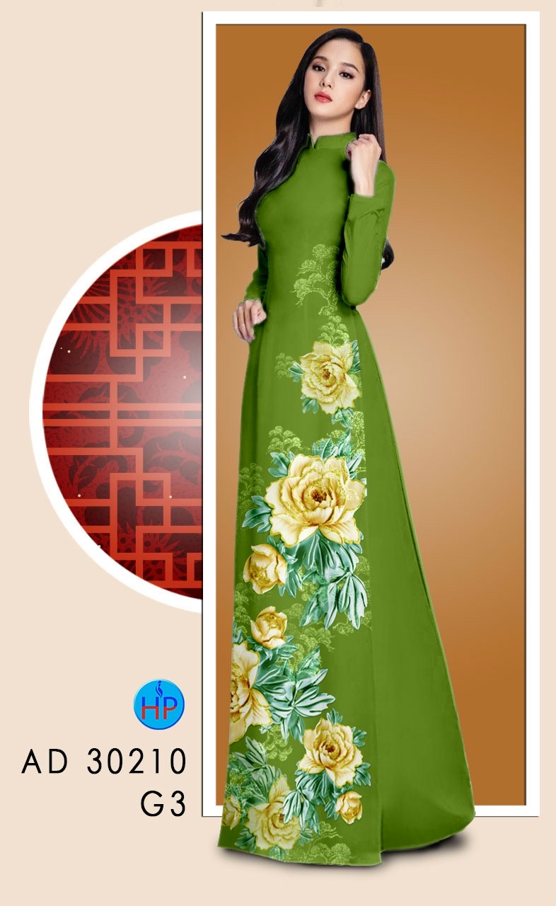 Vải áo dài hoa 3d AD 30210 - Ảnh 6