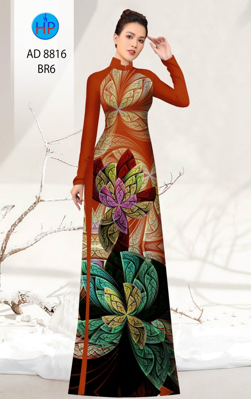Vải áo dài hoa ảo AD 8816 - Ảnh 5