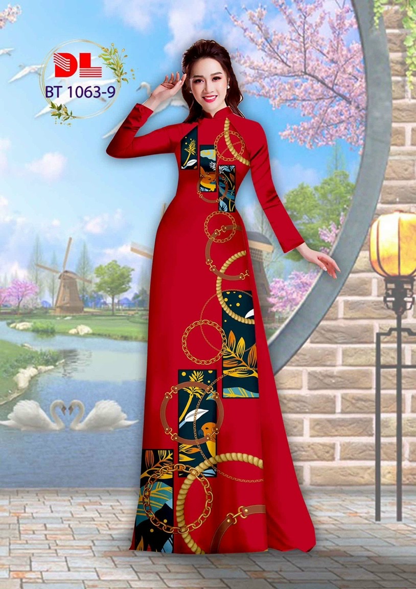Vải áo dài hoa văn dlbt-1063 - Ảnh 3