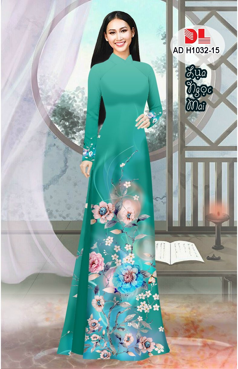 Vải áo dài hoa 3d DLadh-1032 - Ảnh 24
