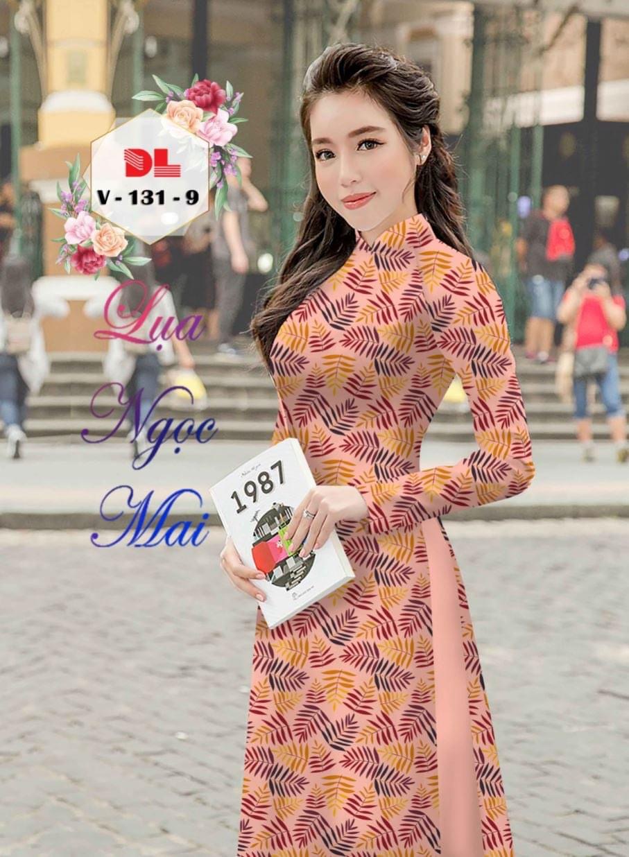 Vải áo dài chiếc lá DLv-131 - Ảnh 9