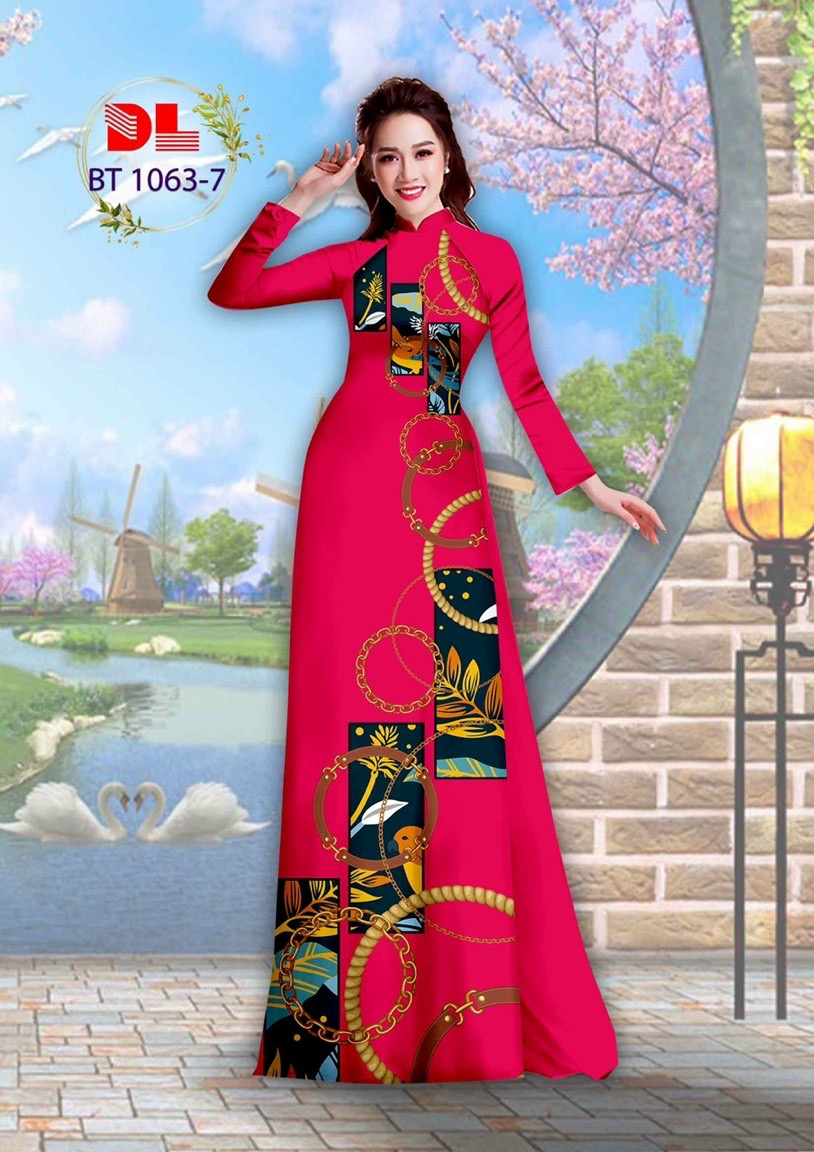 Vải áo dài hoa văn dlbt-1063 - Ảnh 7