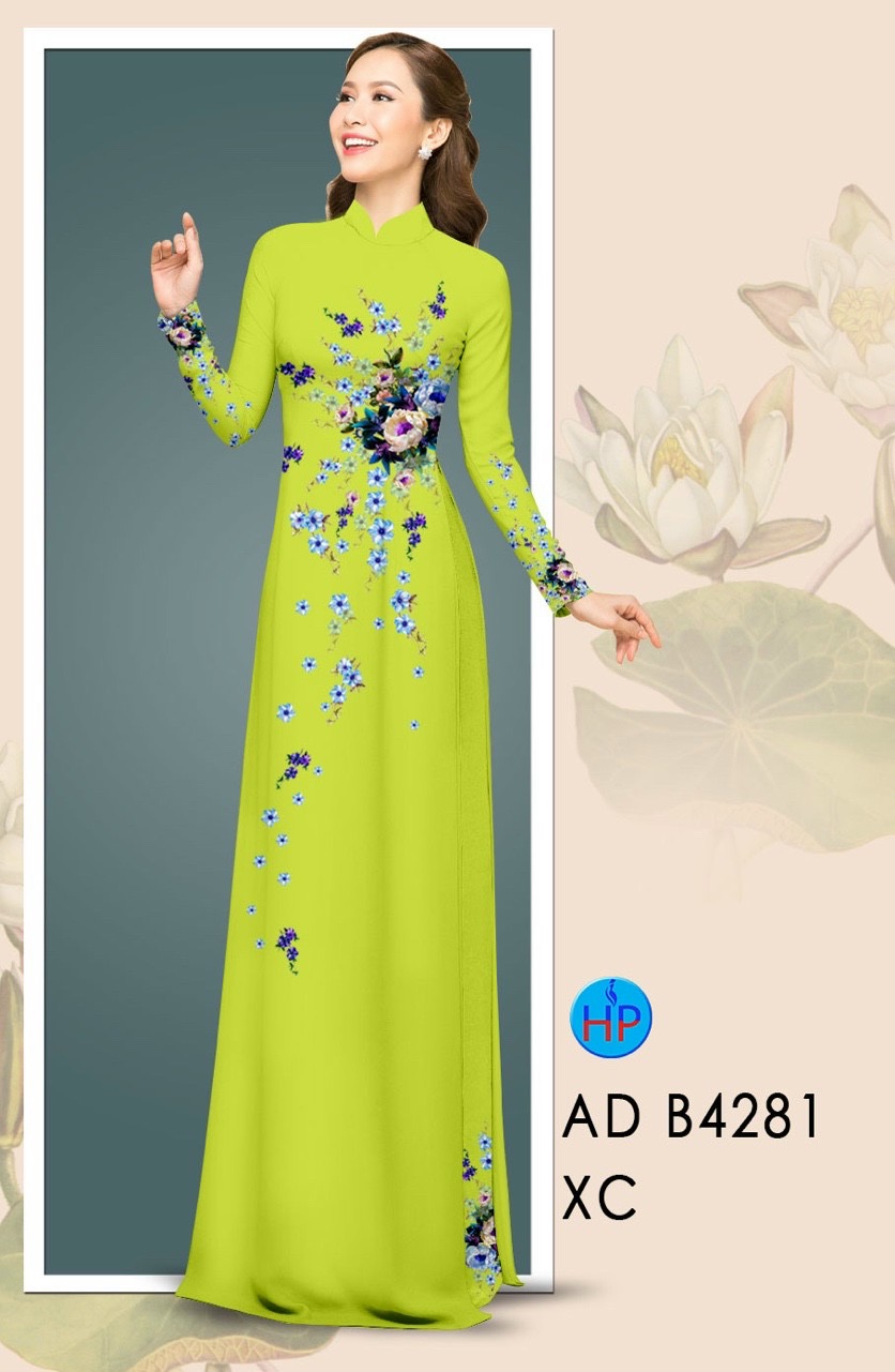 Vải áo dài hoa ngay eo AD B4281 - Ảnh 12