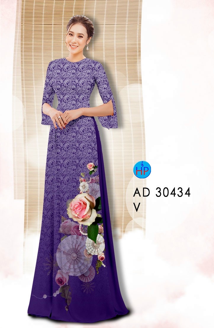 Vải áo dài hoa hồng AD 30434 - Ảnh 7