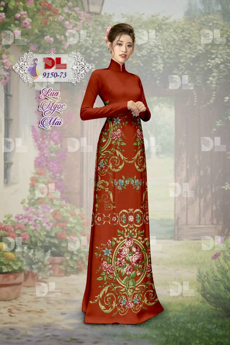 Vải áo dài hoa văn dl-9150 - Ảnh 8