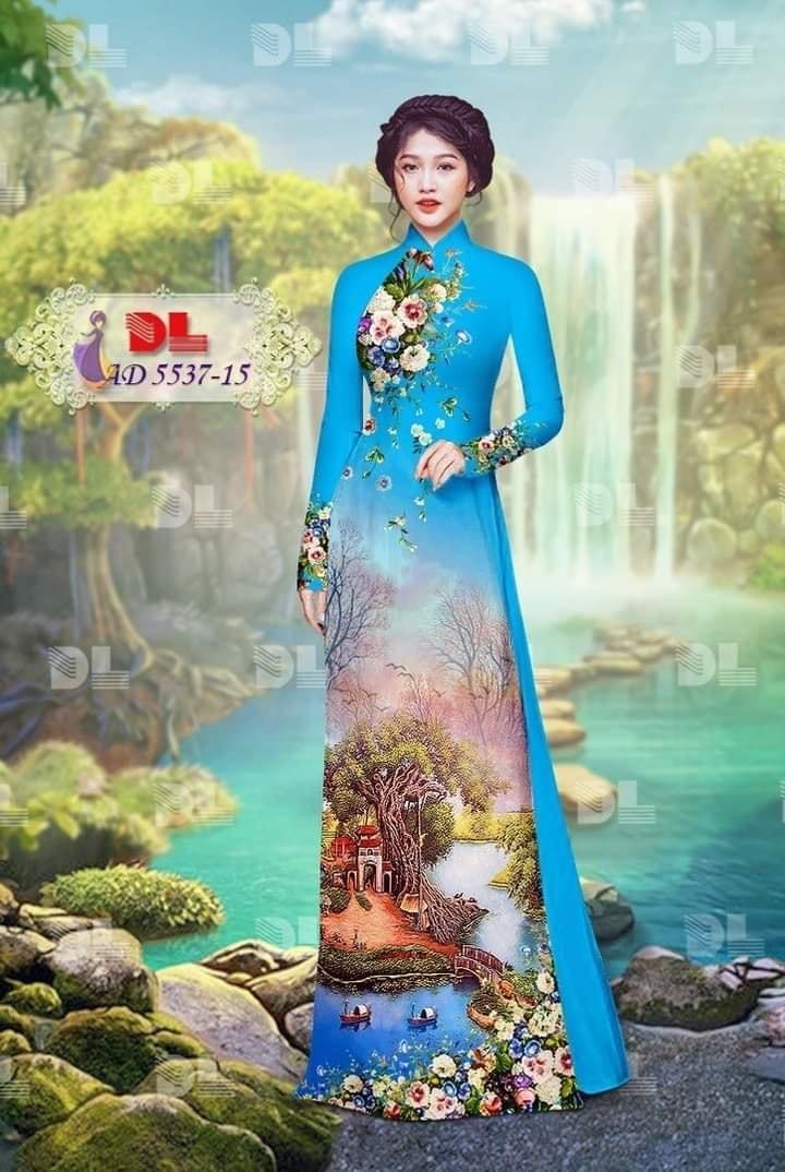 Vải áo dài phong cảnh dl-5537 - Ảnh 8