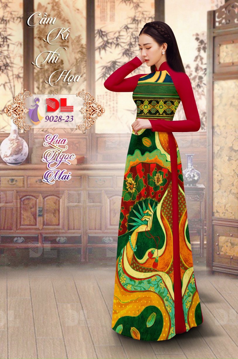 Vải áo dài hoa văn Dl-9028