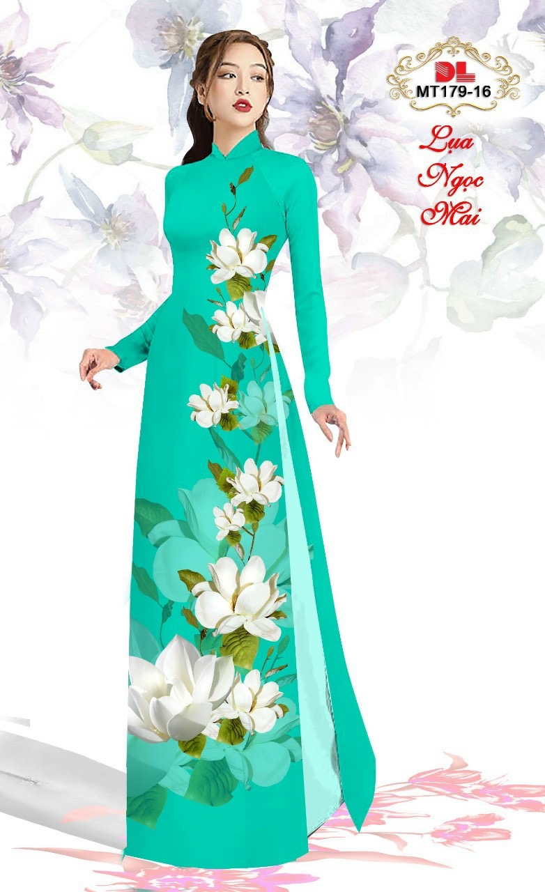 Vải áo dài hoa 3d Dlmt-179 - Ảnh 11