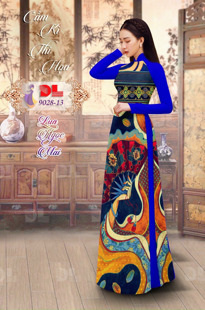 Vải áo dài hoa văn Dl-9028 - Ảnh 12