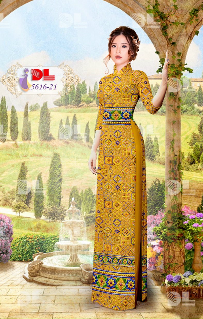 Vải áo dài hoa văn Dl-5616 - Ảnh 14