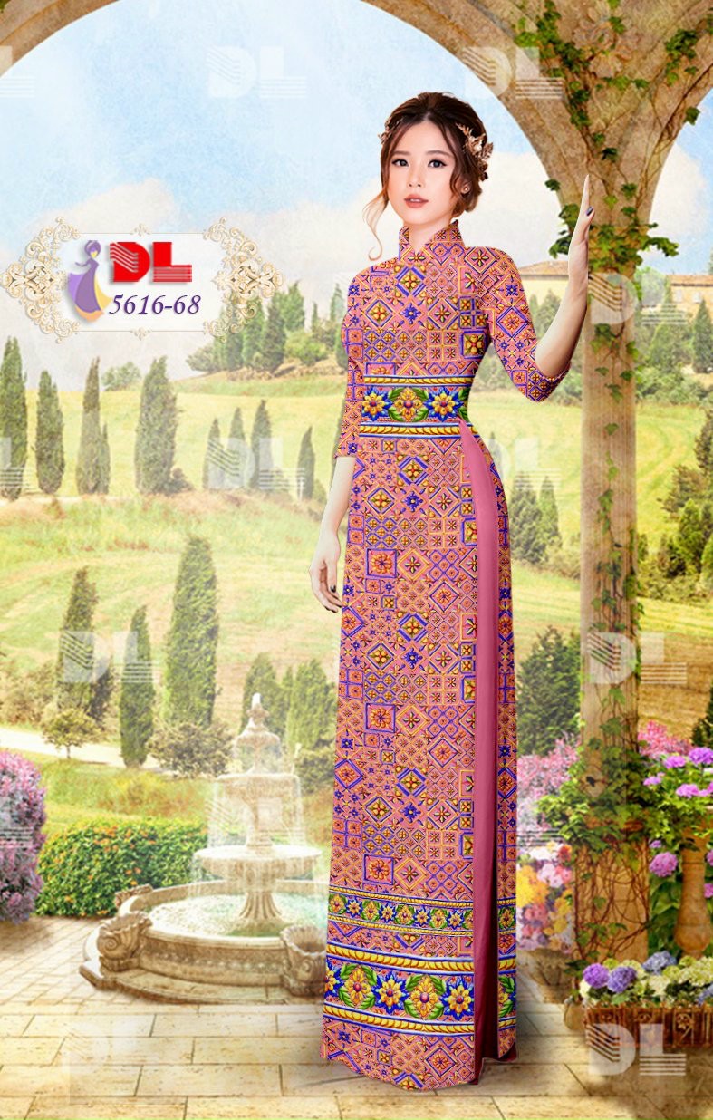 Vải áo dài hoa văn Dl-5616 - Ảnh 5