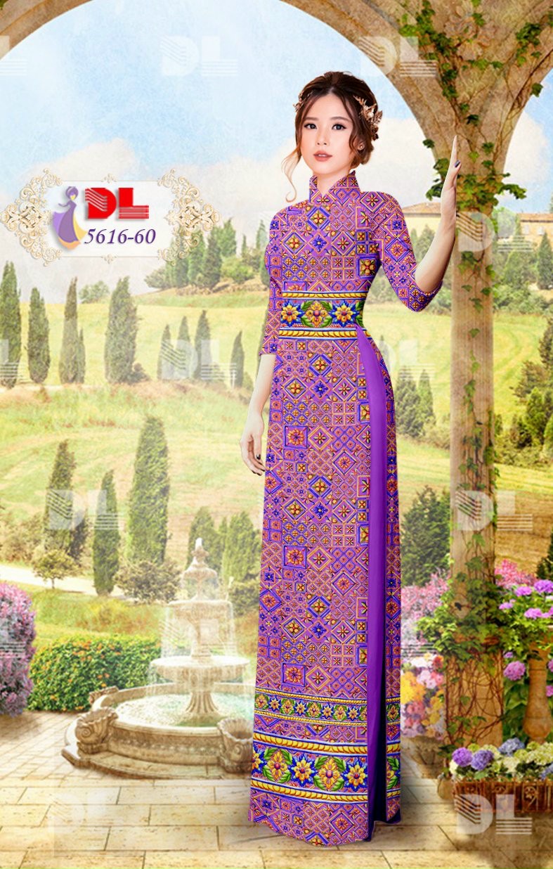 Vải áo dài hoa văn Dl-5616 - Ảnh 7