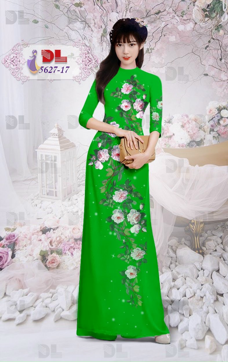 Vải áo dài hoa hồng Dl-5627 - Ảnh 24