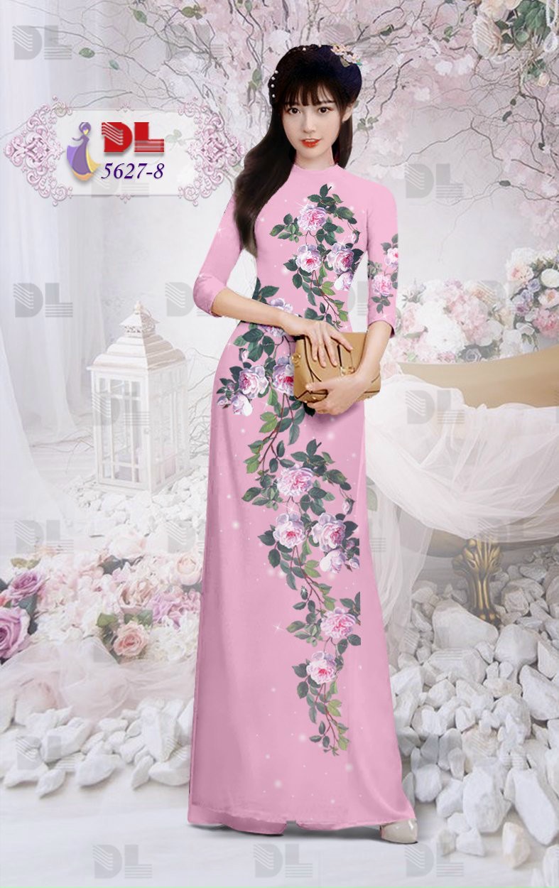 Vải áo dài hoa hồng Dl-5627 - Ảnh 21