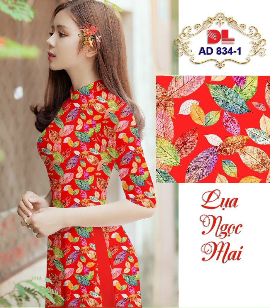 Vải áo dài chiếc lá Dlad-834 - Ảnh 3