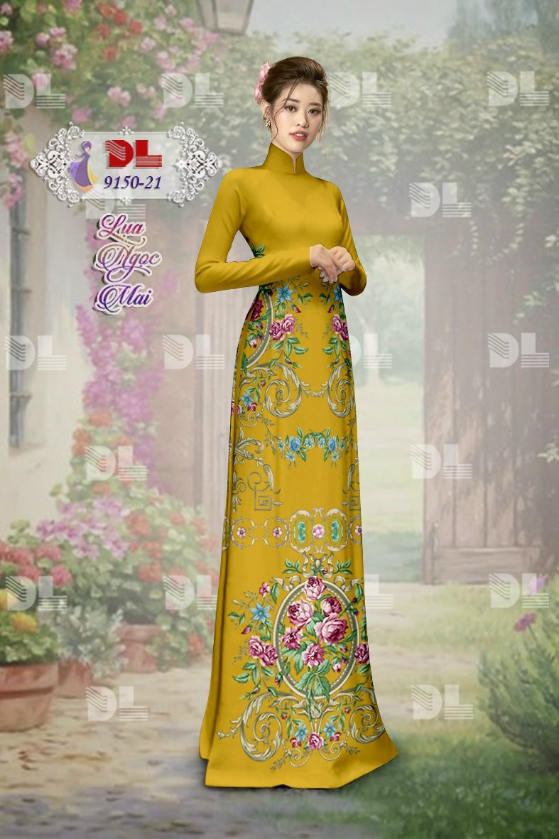 Vải áo dài hoa văn dl-9150 - Ảnh 22