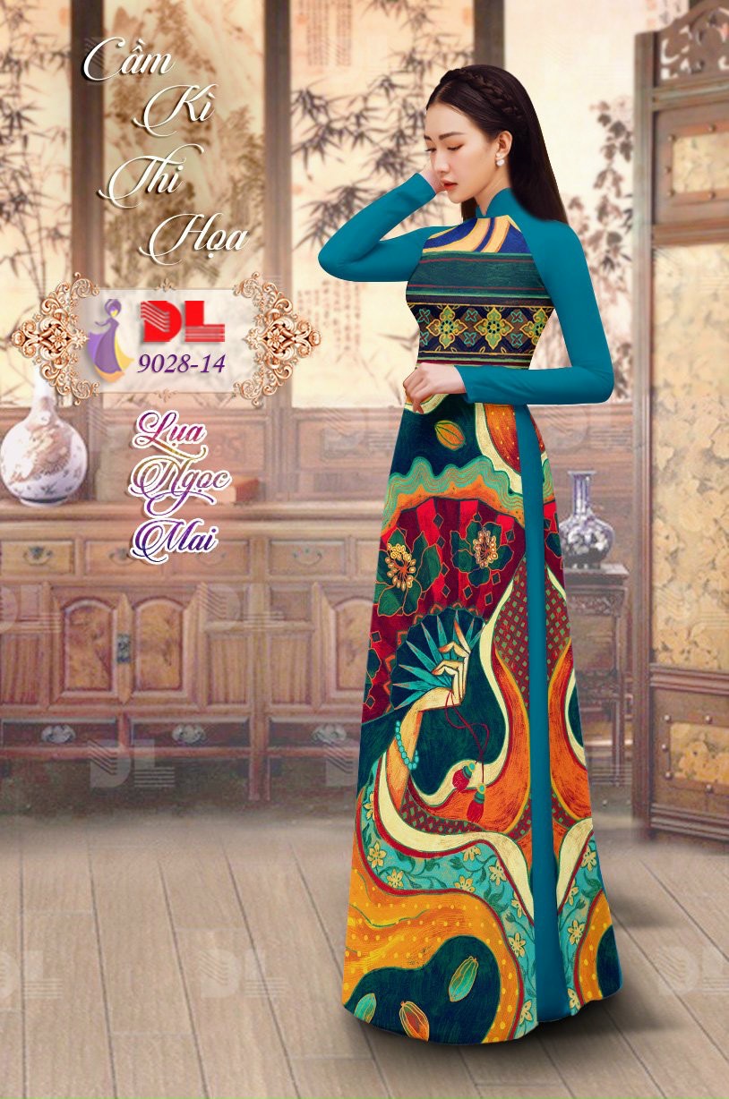 Vải áo dài hoa văn Dl-9028 - Ảnh 11