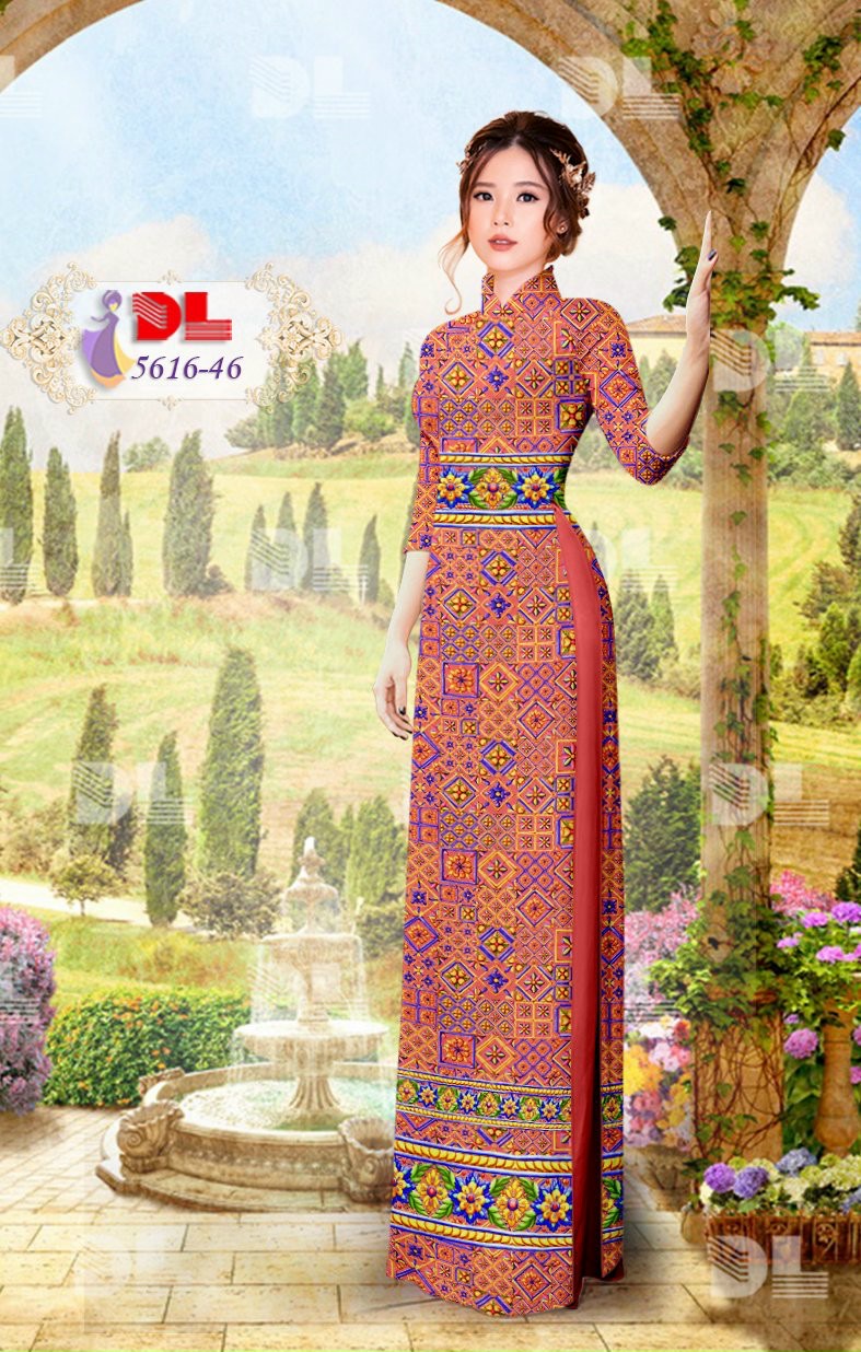 Vải áo dài hoa văn Dl-5616 - Ảnh 19