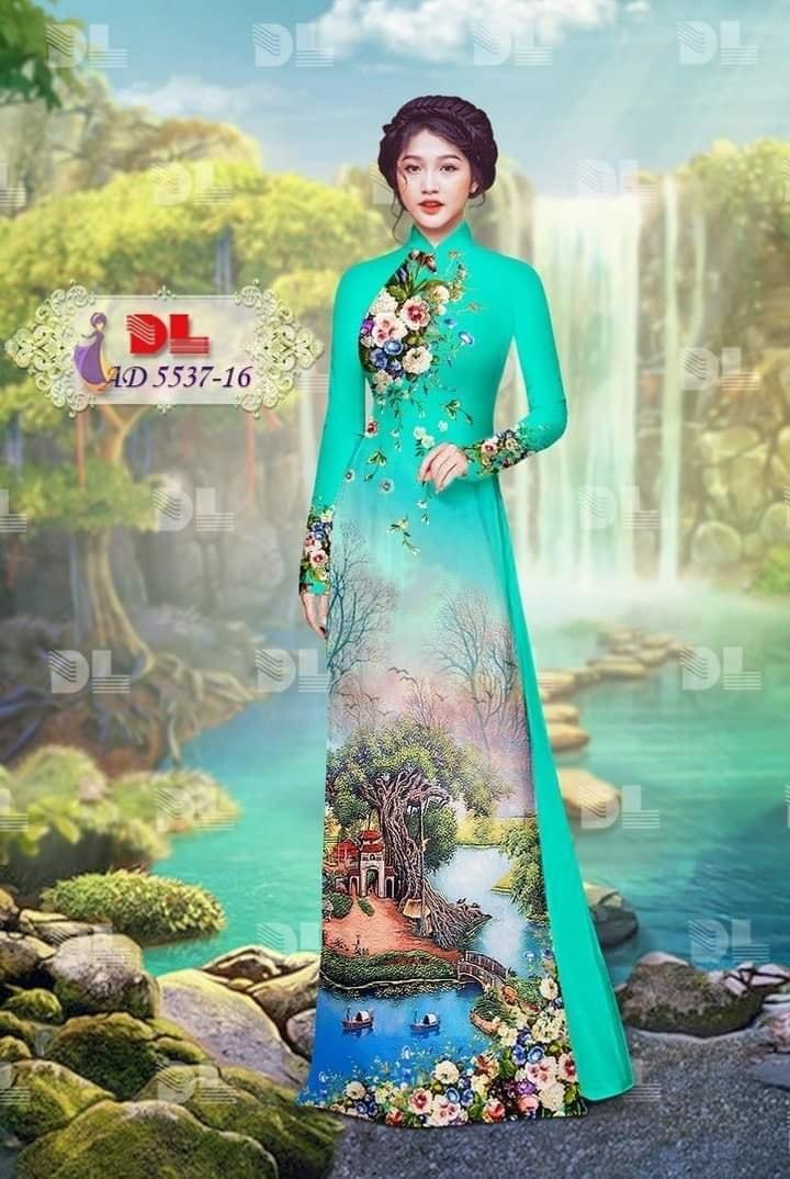 Vải áo dài phong cảnh dl-5537 - Ảnh 7