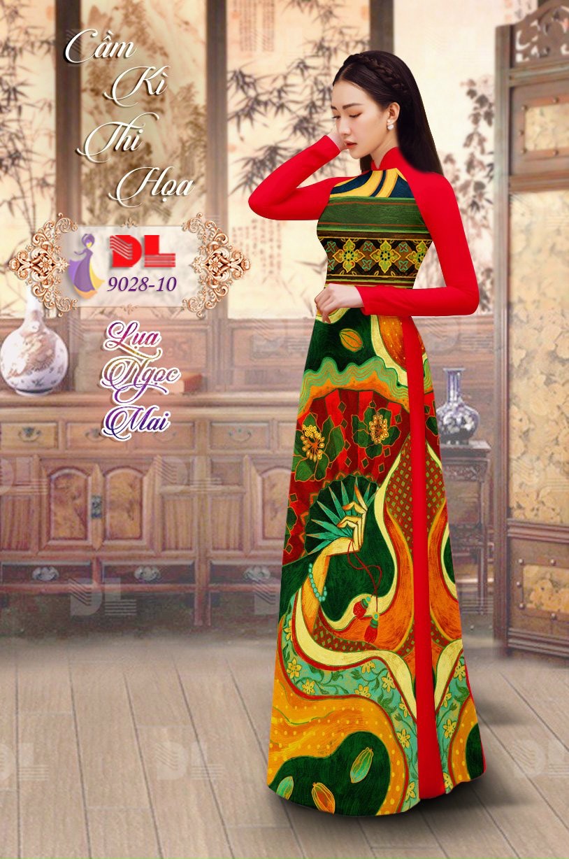Vải áo dài hoa văn Dl-9028 - Ảnh 13
