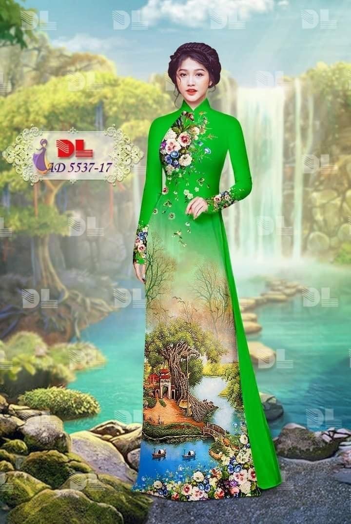 Vải áo dài phong cảnh dl-5537 - Ảnh 9