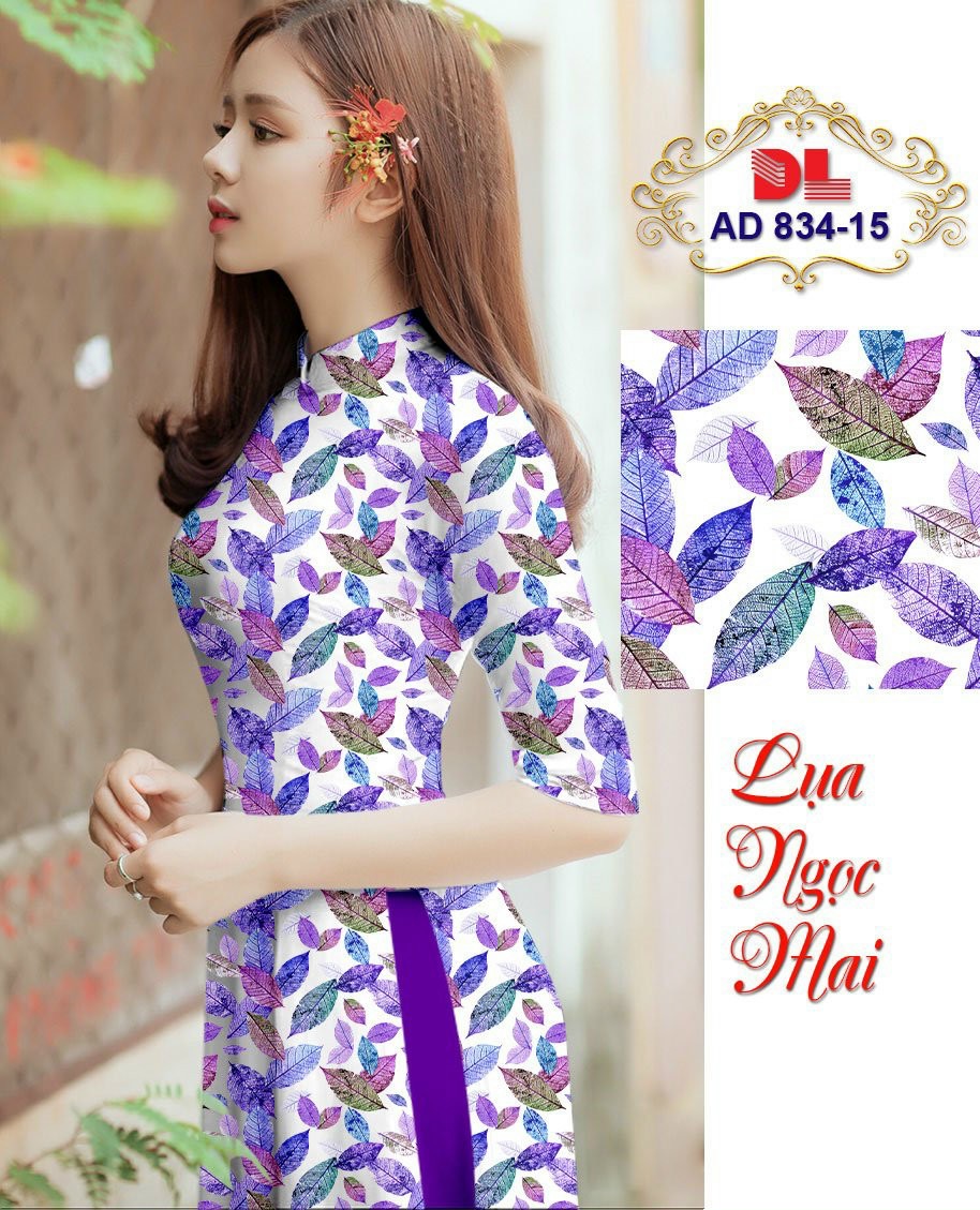 Vải áo dài chiếc lá Dlad-834 - Ảnh 12