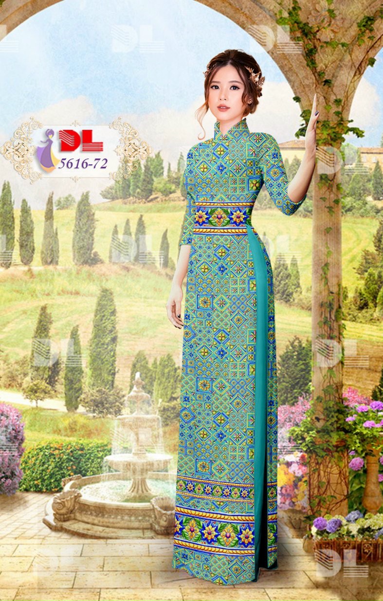 Vải áo dài hoa văn Dl-5616 - Ảnh 8