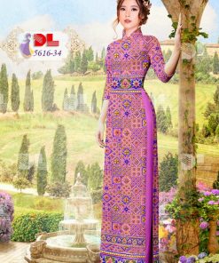 Vải áo dài hoa văn Dl-5616