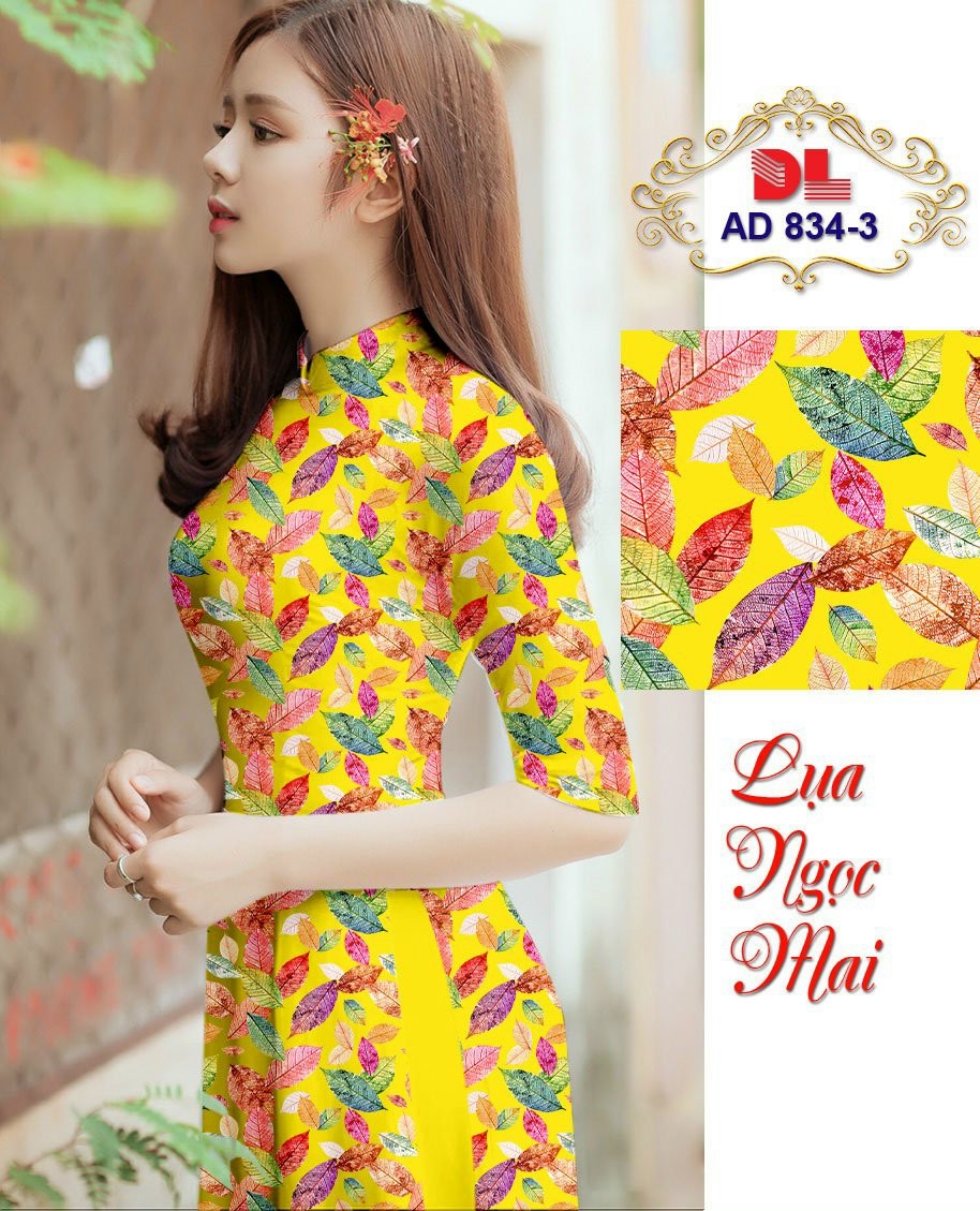 Vải áo dài chiếc lá Dlad-834 - Ảnh 4