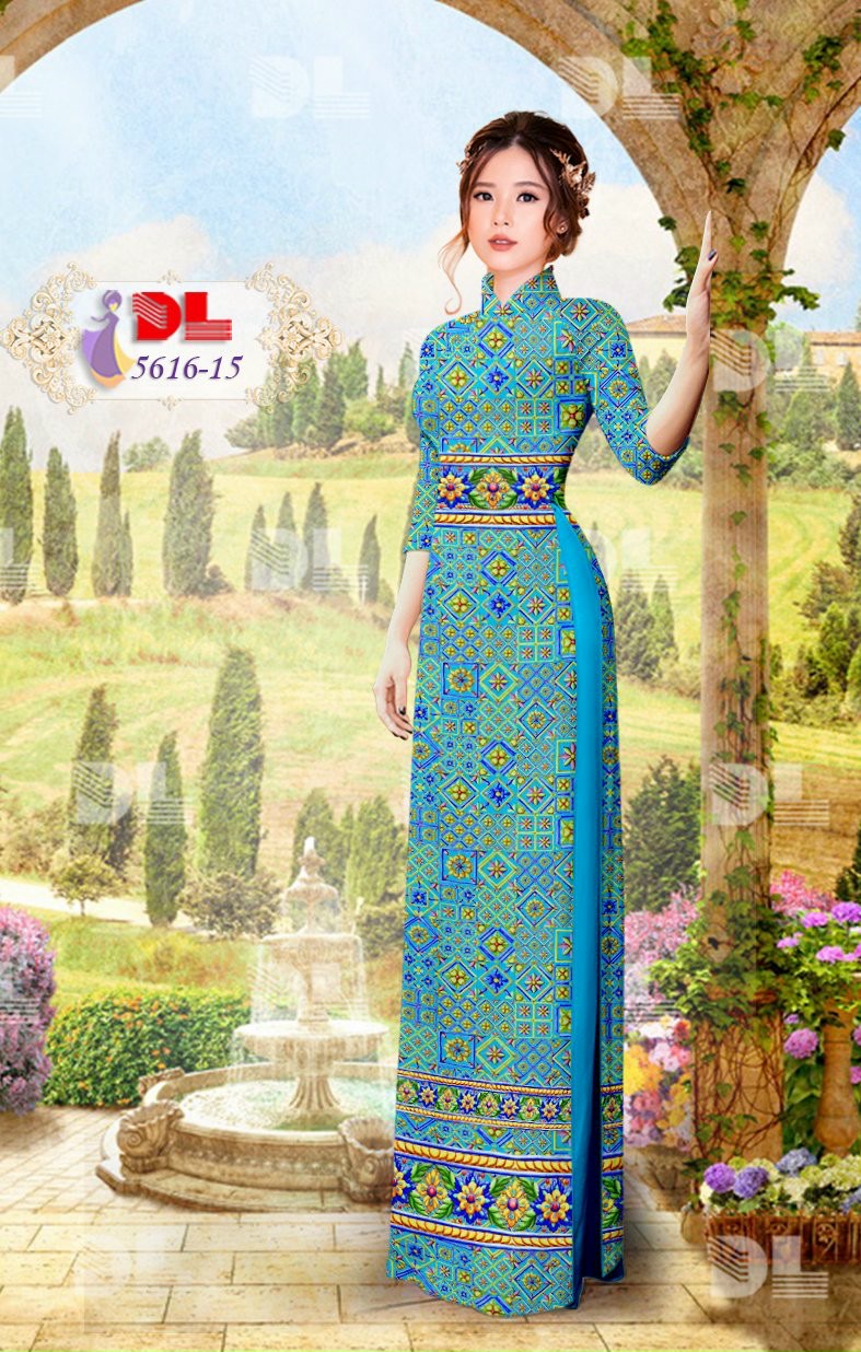 Vải áo dài hoa văn Dl-5616 - Ảnh 10