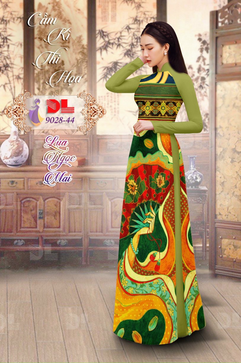 Vải áo dài hoa văn Dl-9028 - Ảnh 5