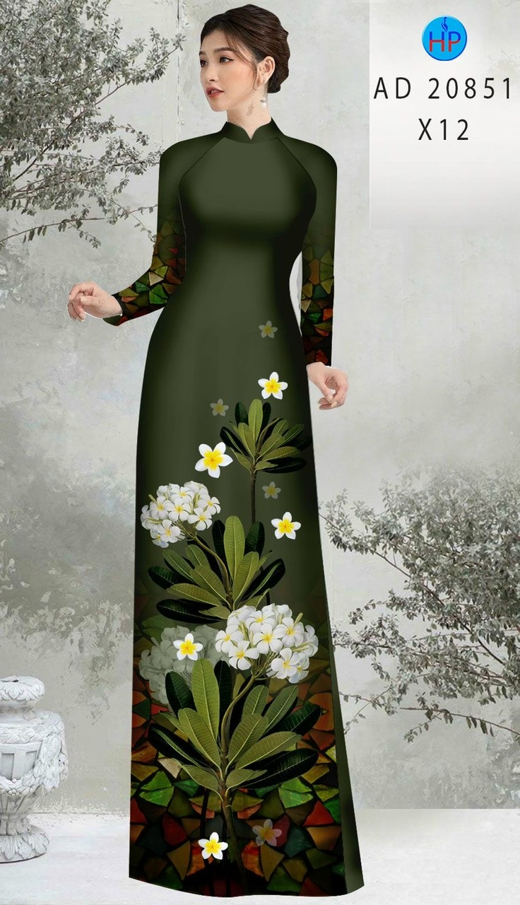 Vải áo dài hoa sứ AD 20851 - Ảnh 11