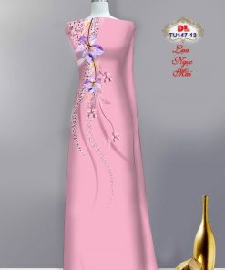 Alternative view of Vải áo dài hoa 3d dltu-147