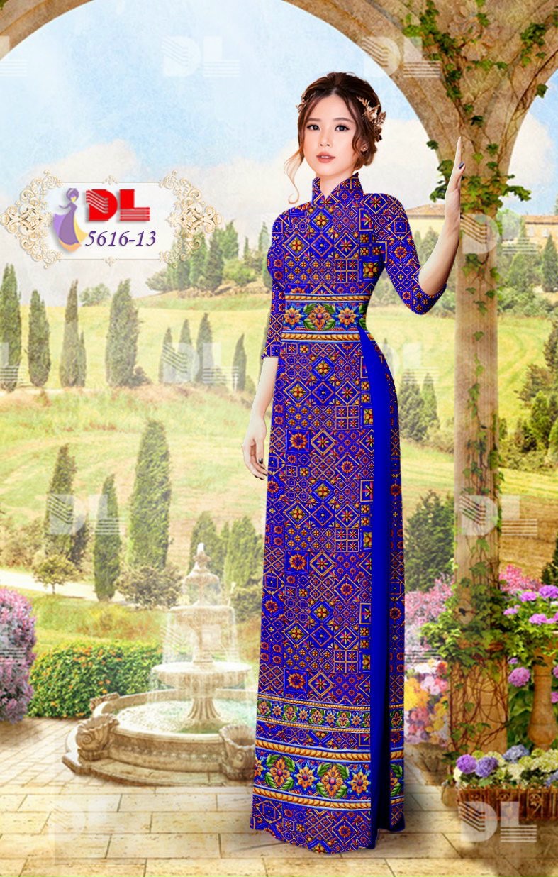 Vải áo dài hoa văn Dl-5616 - Ảnh 9
