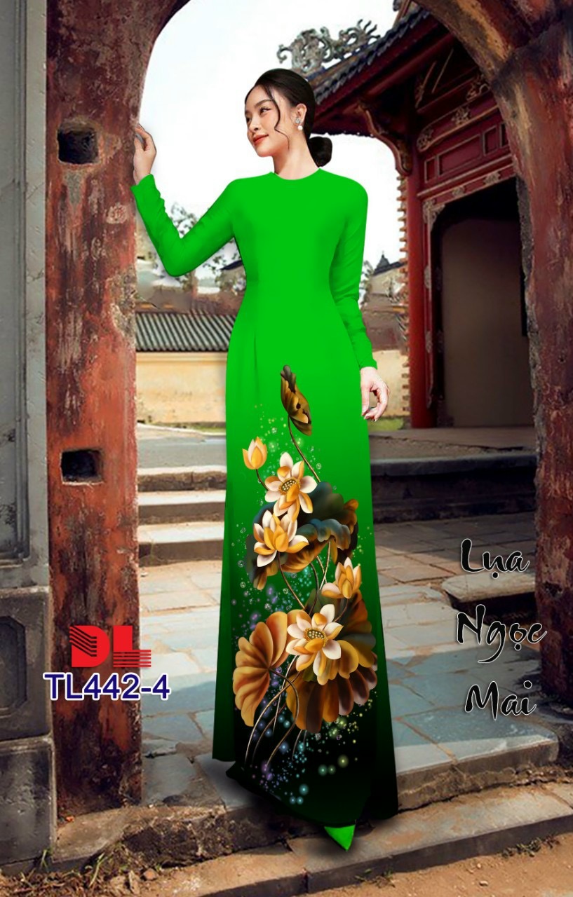 Vải áo dài hoa sen dltl-442 - Ảnh 13