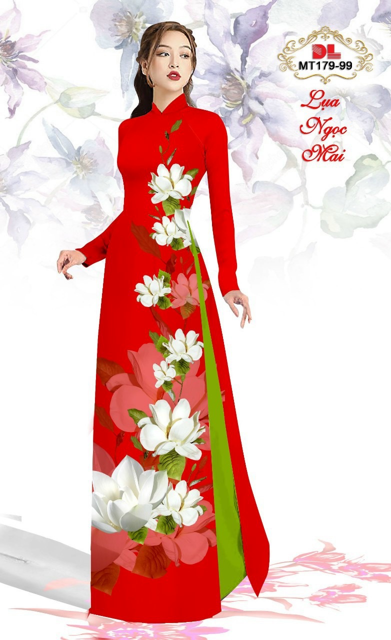 Vải áo dài hoa 3d Dlmt-179 - Ảnh 15