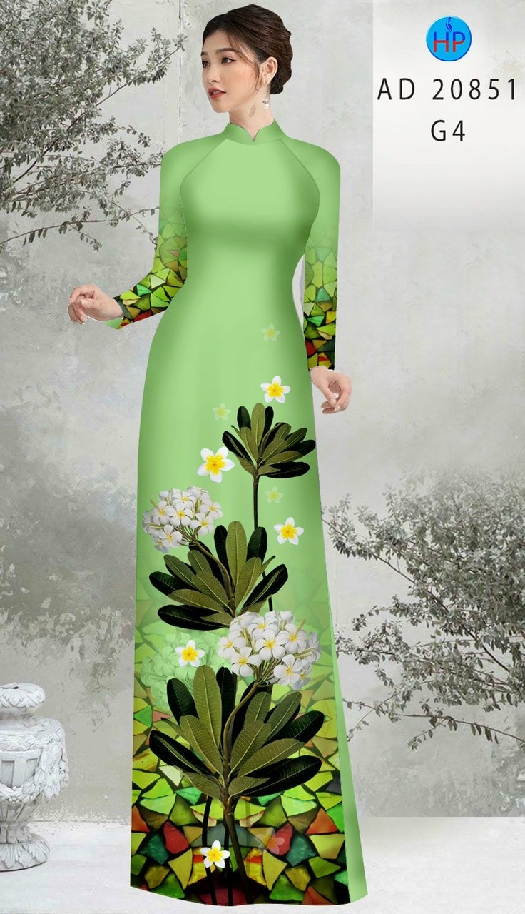 Vải áo dài hoa sứ AD 20851 - Ảnh 2