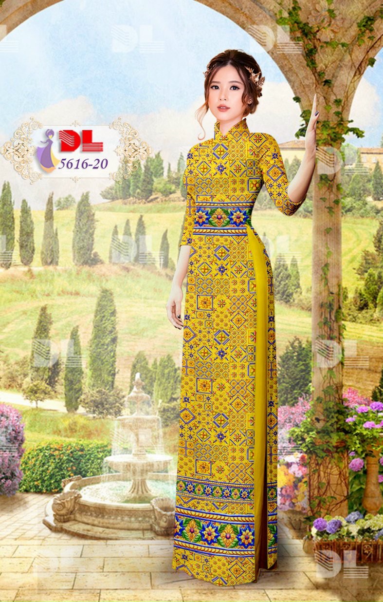 Vải áo dài hoa văn Dl-5616 - Ảnh 11