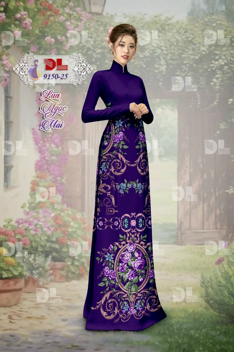 Vải áo dài hoa văn dl-9150 - Ảnh 17