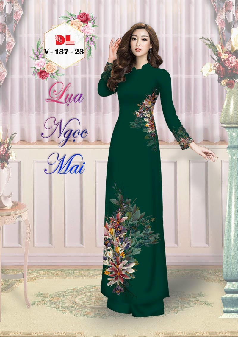 Vải áo dài hoa ngay eo Dlv-137 - Ảnh 24