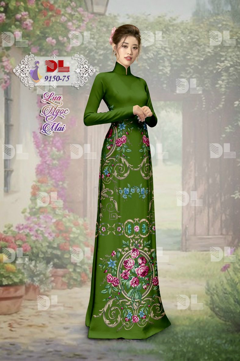 Vải áo dài hoa văn dl-9150 - Ảnh 7