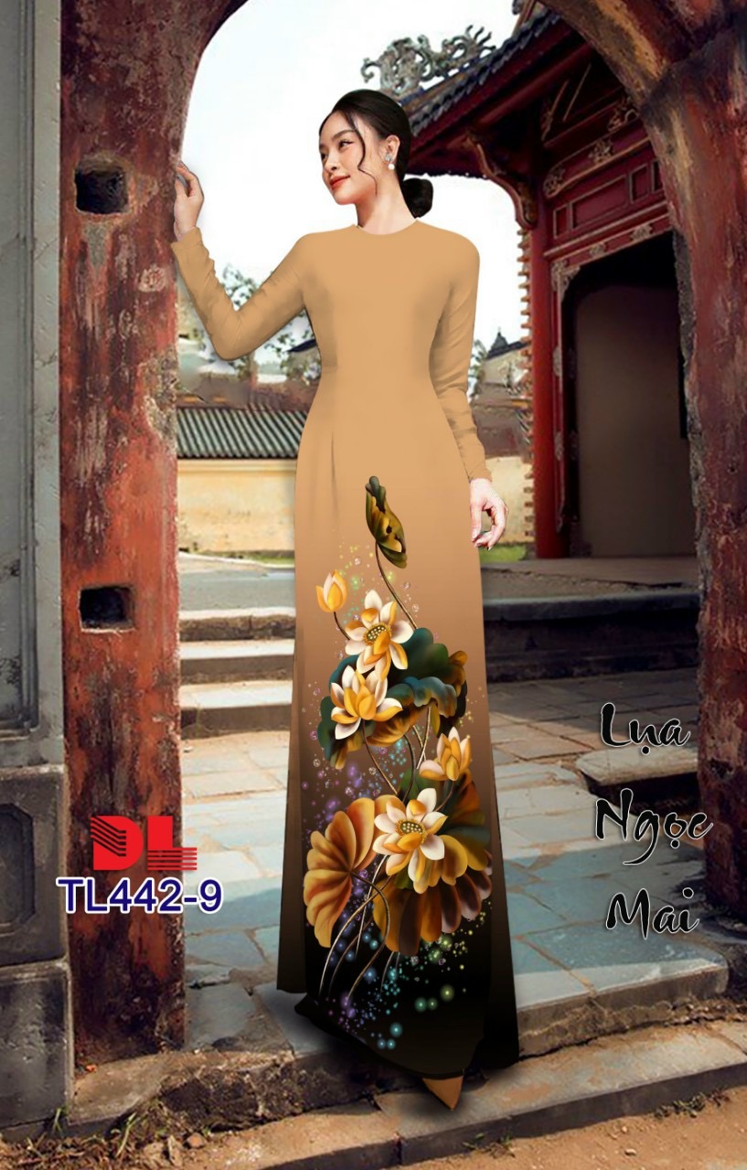 Vải áo dài hoa sen dltl-442 - Ảnh 4