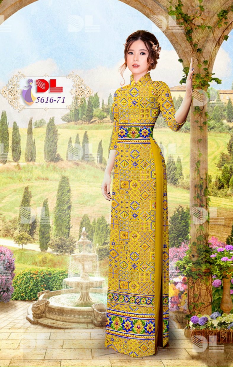 Vải áo dài hoa văn Dl-5616 - Ảnh 6