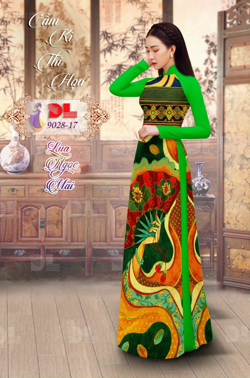Vải áo dài hoa văn Dl-9028 - Ảnh 8