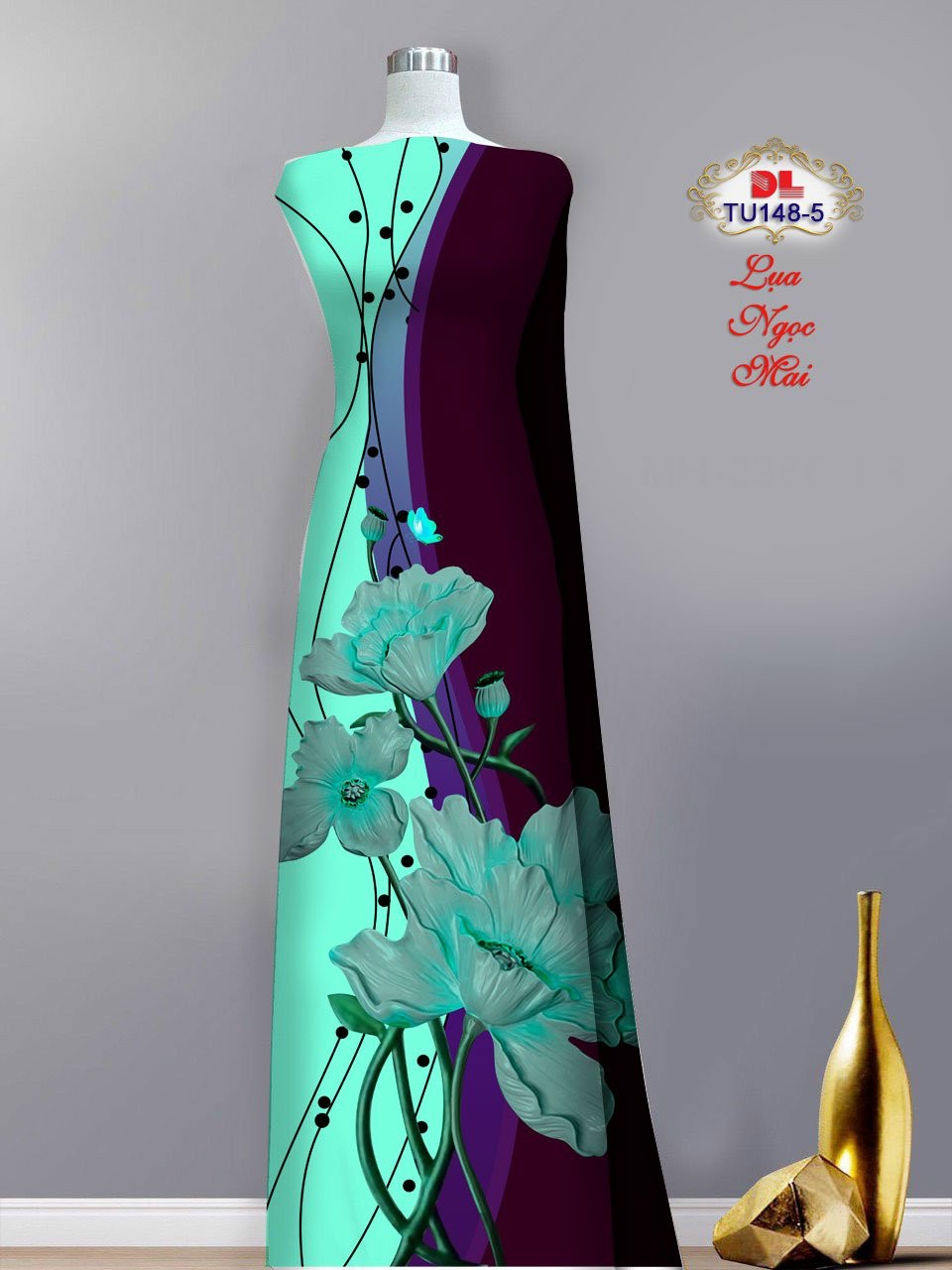 Vải áo dài phong cảnh dltu-148 - Ảnh 15