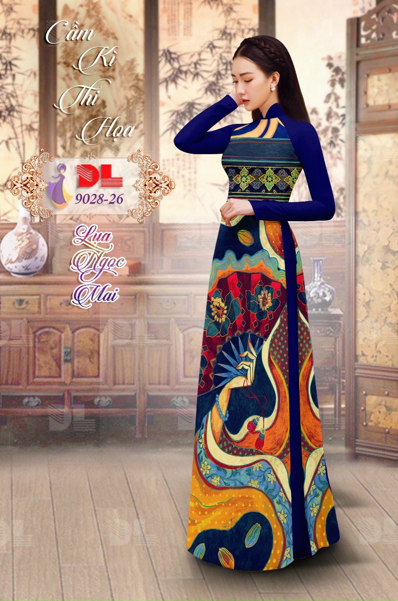 Vải áo dài hoa văn Dl-9028 - Ảnh 7